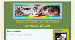Desktop Screenshot of allcreatorsgifts.org